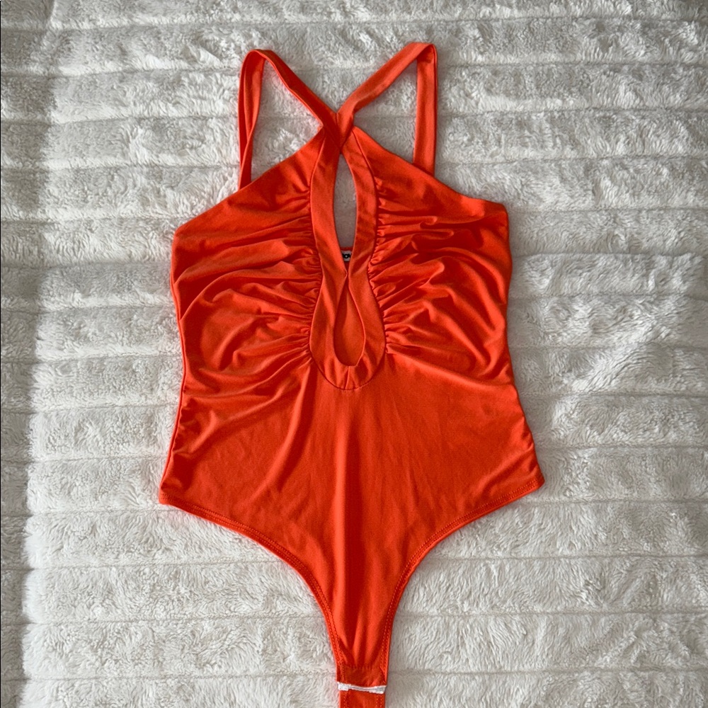 Fashion Nova Orange Bodysuit